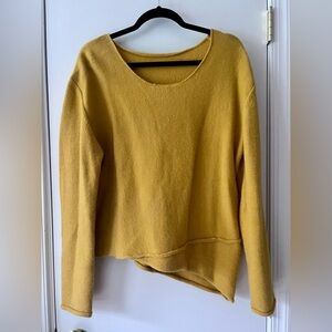 Cozy Asymmetrical Mustard Yellow Sweater